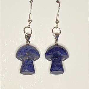Sodalite Mushroom Earrings