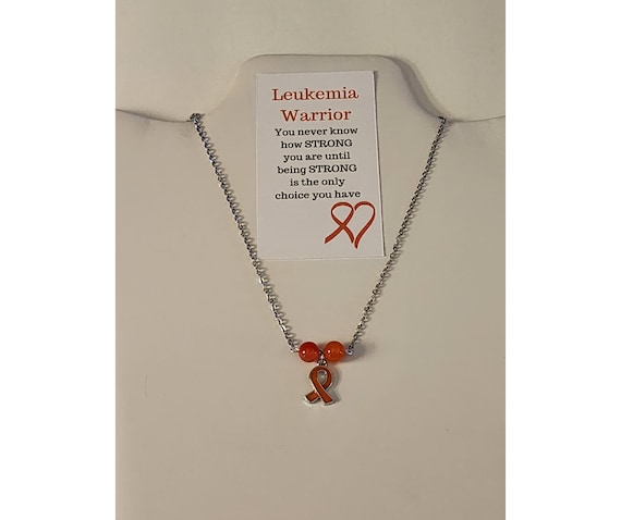 Leukemia awareness necklace hot sale