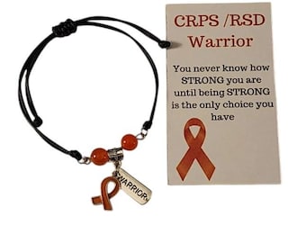 Verstelbare CRPS/RSD Awareness-armband van gevlochten waxkoord