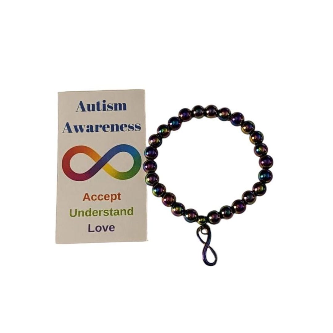 Autism Awareness Beaded Bracelet - Infinity - Etsy