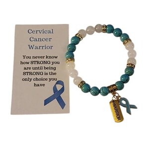 Cervical Cancer Awareness Beaded Bracelet