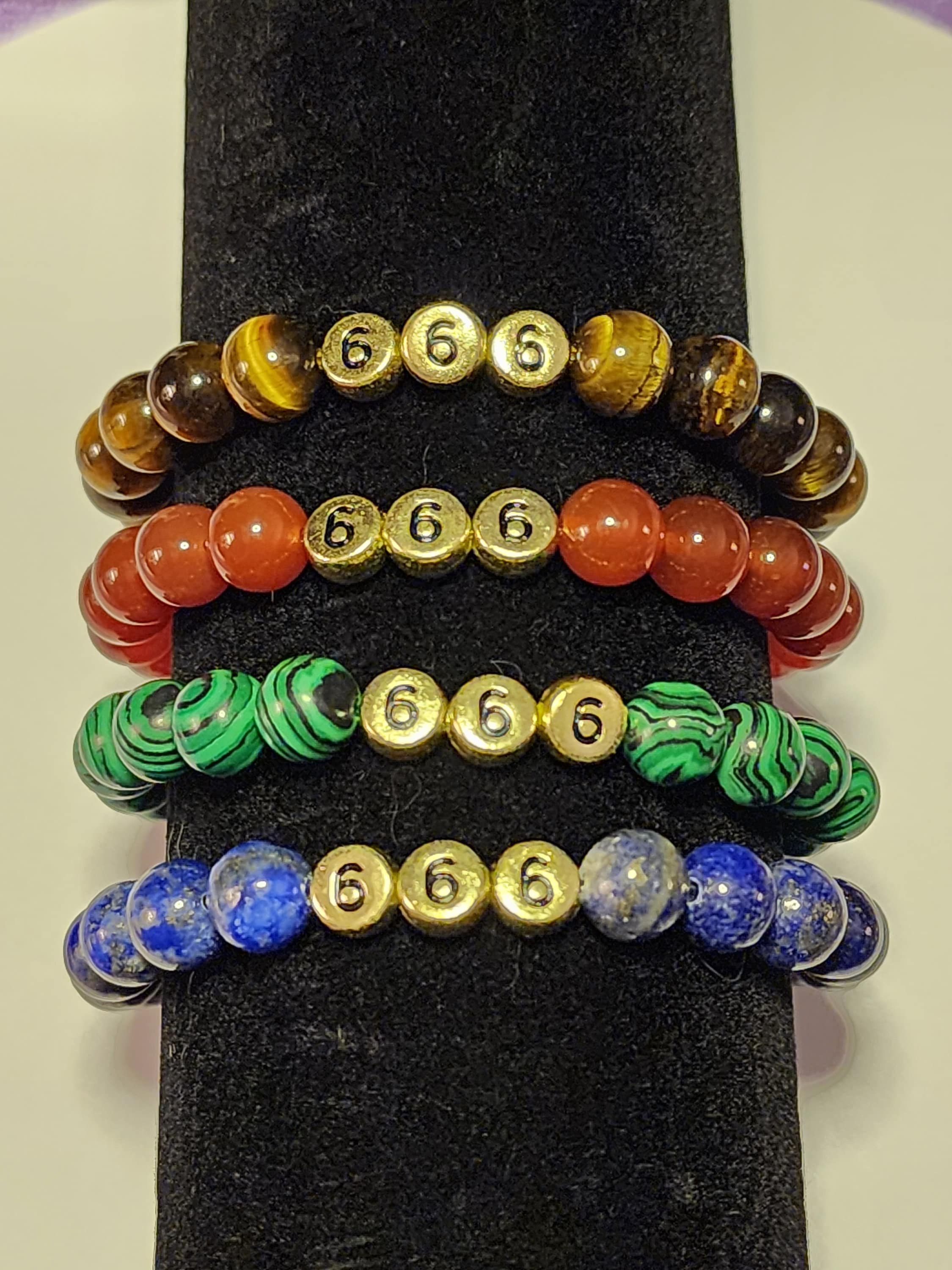 Angel Number 666 Crystal Bracelets - Etsy