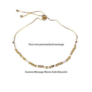 Morse Code Bracelet - Customized with your own message - 18k gold plated