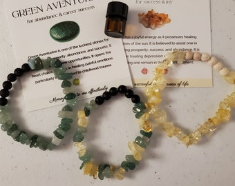 Pulseras difusoras de riqueza y prosperidad (con mezcla de aceites esenciales gratis)