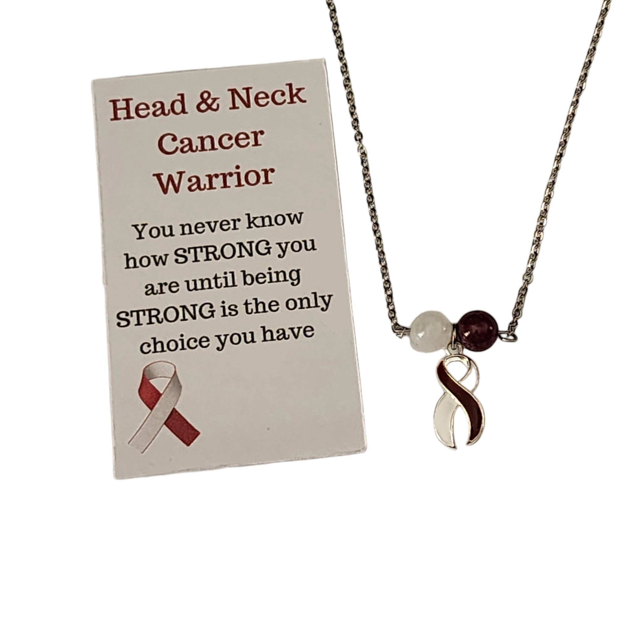 Head & Neck Cancer, Throat Cancer, Oral Cancer Awareness Necklace