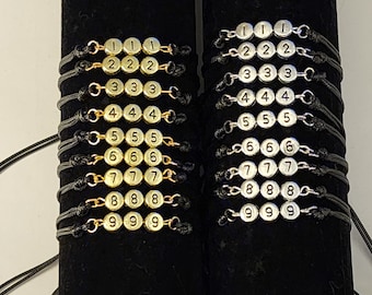 Braccialetti in cordino cerato con numero angelico