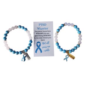 Pulsera de cuentas para la concientización sobre el TEPT