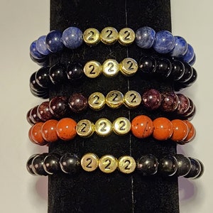 Angel Number 222 Crystal Bracelets