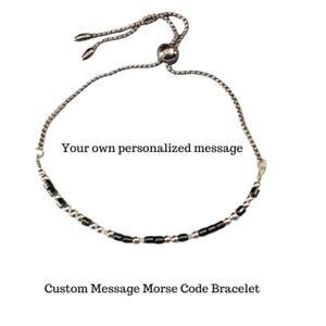 Morse Code Bracelet - Customized with your own message - Stainless Steel