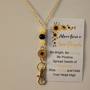 Sunflower Yellow Jade Lanyard