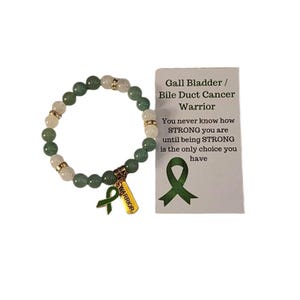 Gall Bladder / Bile Duct Cancer Awareness Beaded Bracelet
