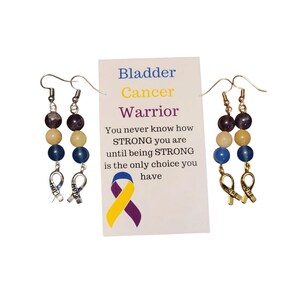 Bladder Cancer Awareness Earrings