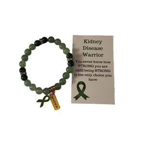 Kidney Disease Awareness Beaded Bracelet