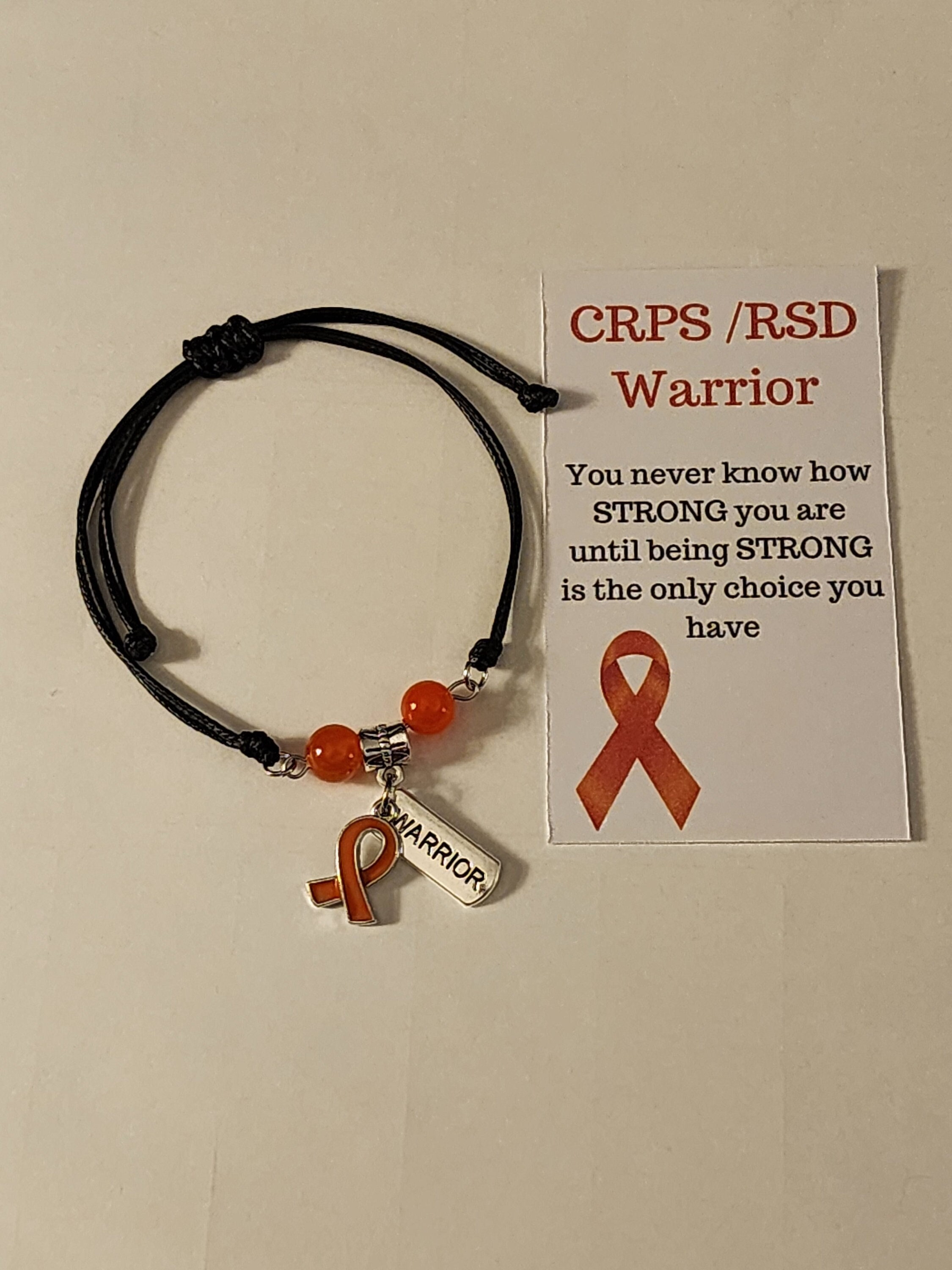 CRPS Awareness Ribbon Bracelet | Complex Regional Pain Syndrome Jewellery |  CRPS Warrior Disability Bracelet | Orange Awareness Courage Gift - The  Complex Connection