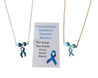 Premenstrual Dysphoric Disorder Awareness Necklace, PMDD Awareness Necklace