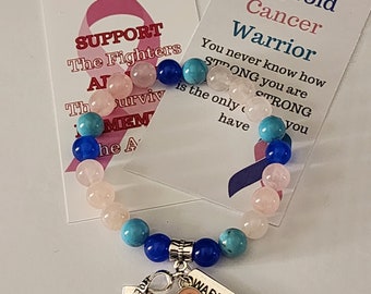 Thyroid and Breast Cancer Awareness Bracelet