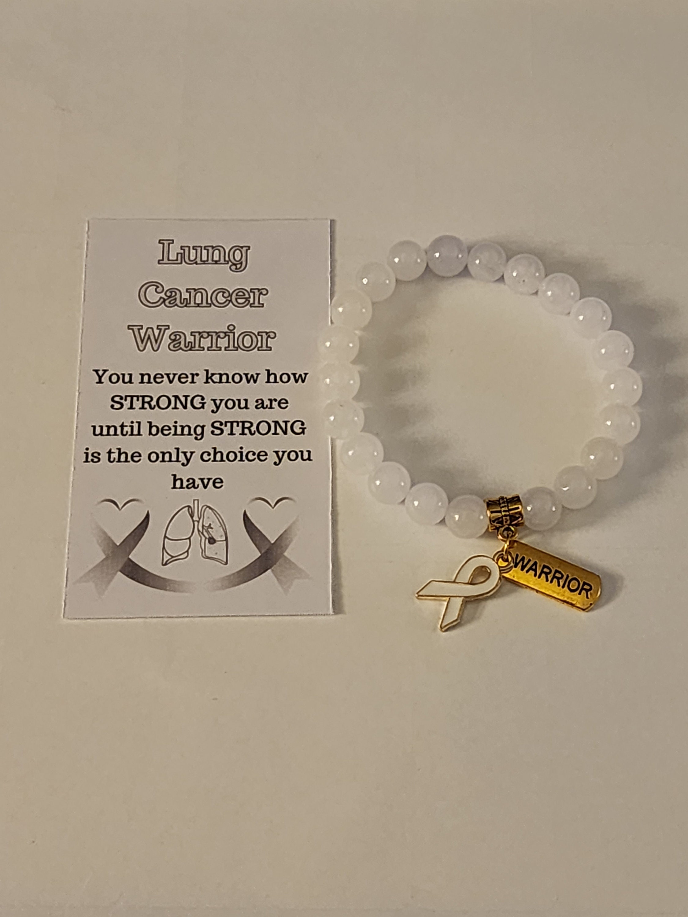 Lung cancer awareness bracelets in bulk deals