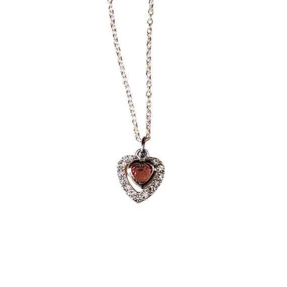 Collana con ciondolo a cuore in cristallo di ghiaccio Hip Hop da uomo e donna, gioielli a catena cubana di Miami, catene a cuore spezzato ghiacciate per uomini e donne (Silver