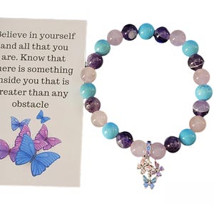 Pulsera de cuentas de mariposa