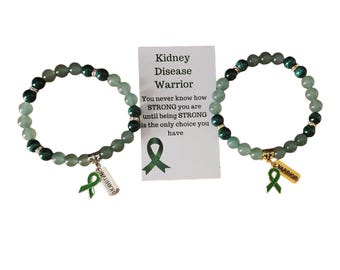 Kidney Disease Awareness Beaded Bracelet