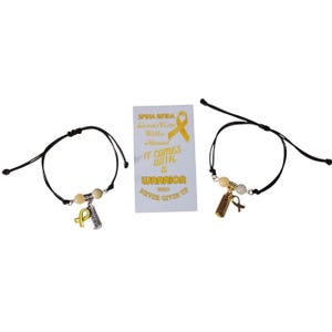 Spina Bifida Awareness Braided Waxed Cord Bracelet