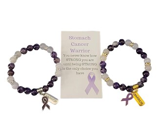 Stomach Cancer Awareness Beaded Bracelet