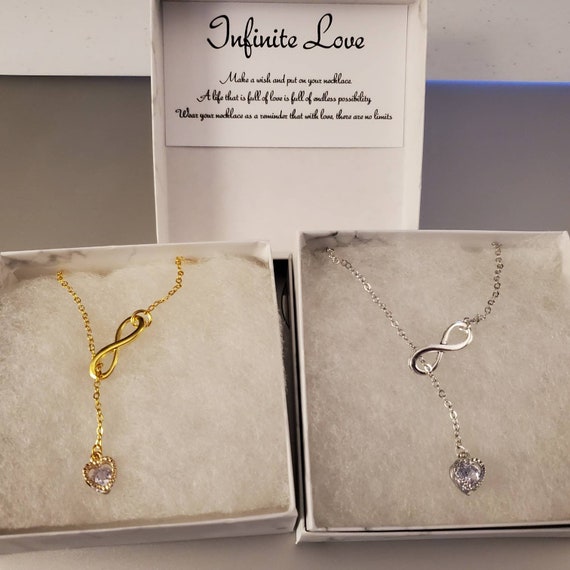 Infinite U Collana Cuore In Argento 925 Con Zirconia Cubica | Ciondolo 3,2 Cm, Catena 45 Cm, Regalo Con Sacchetto