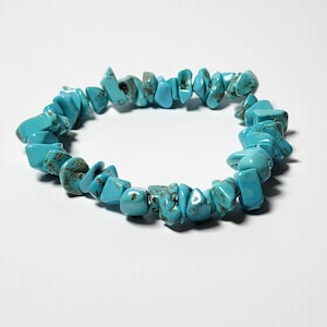 Turquoise Natural Chip Bead Bracelet