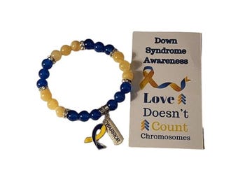 Down Syndrome Awareness Beaded Bracelet