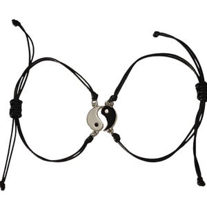 Yin Yang Waxed Cord Bracelet Set