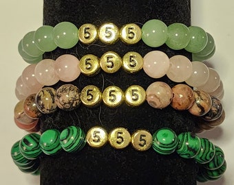 Angel Number 555 Crystal Bracelets
