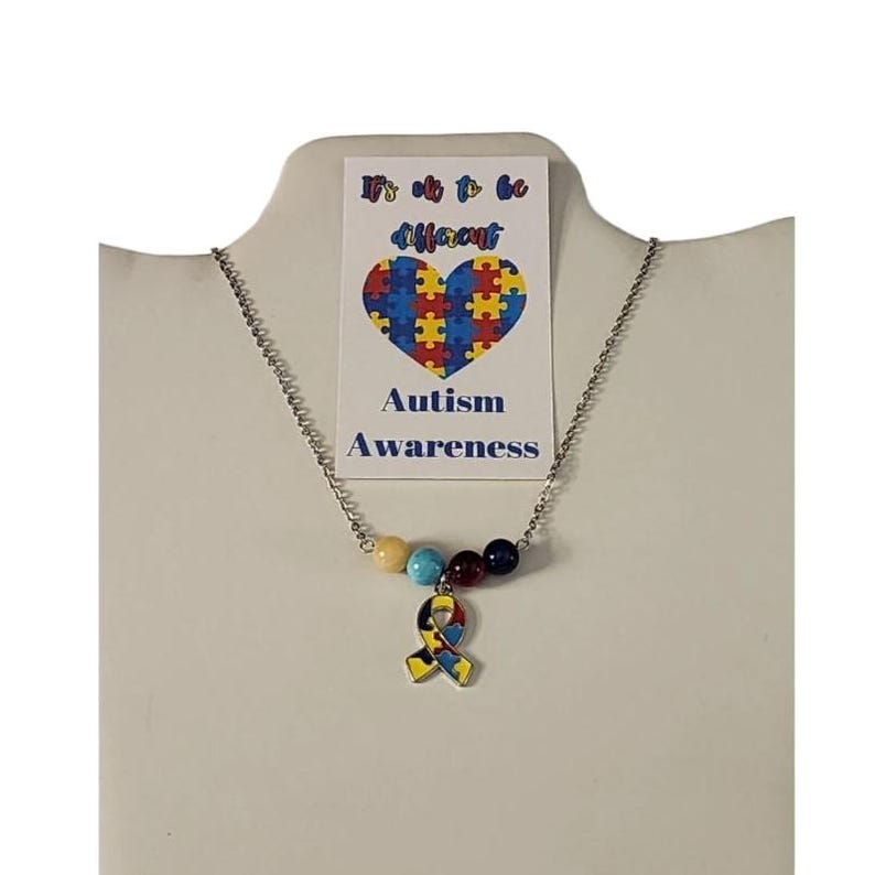 Autism Awareness Necklace - Puzzle - Etsy