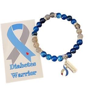 Diabetes Awareness Beaded Bracelet