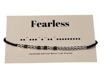 Morse Code Bracelet "Fearless"