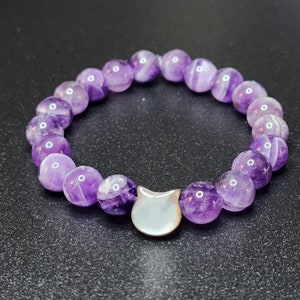 Purple Dream Lace Amethyst Cat Lover&#39;s Bracelet