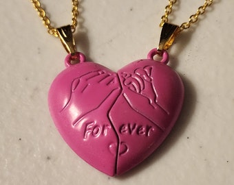 Magnetic Couples Heart Necklace, Distance Necklaces, His and Her necklaces