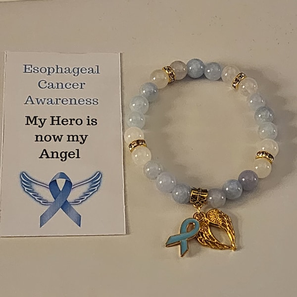 Esophageal Cancer Angel Awareness Bracelet