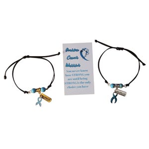 Ovarian Cancer Awareness Braided Waxed Cord Bracelet
