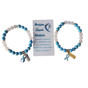 Ovarian Cancer Awareness Beaded Bracelet