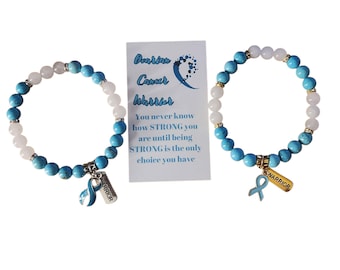 Ovarian Cancer Awareness Beaded Bracelet