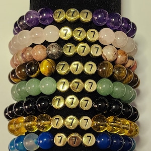 Angel Number 777 Crystal Bracelets