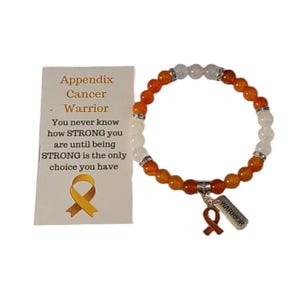 Appendix Cancer Awareness Beaded Bracelet