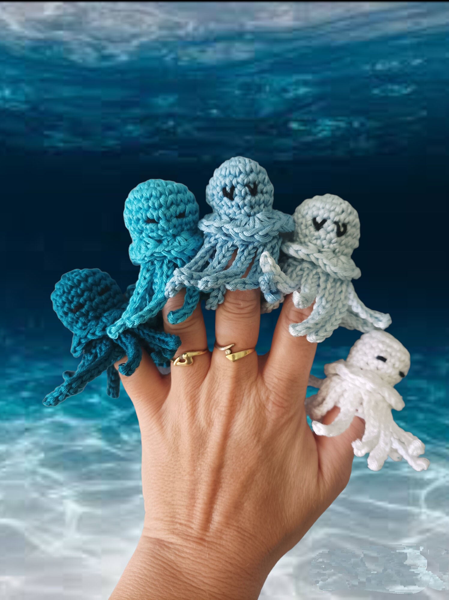 Jellyfish Finger Puppets for Kids Cute Silly Hand Puppet Etsy UK