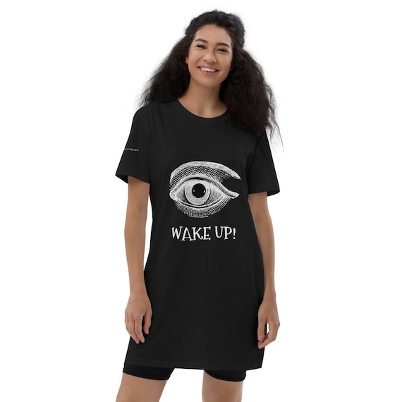 black dress for wake WAKE UP! Organic cotton t-shirt dress
