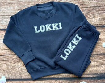 Childrens personalised tracksuit, kids sportswear, Childs casual wear, Kids lounge wear, Childs sweatshirt and jogging bottoms set,
