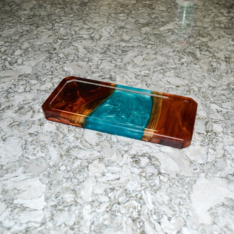 Rolling Tray epoxy and wood handmade rolling trays Etsy