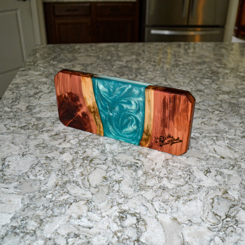 Rolling Tray epoxy and wood handmade rolling trays Etsy