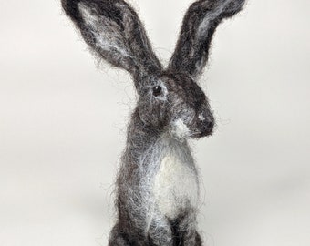 Needle Felted Animal Hare sculpture Gift Fibre Art