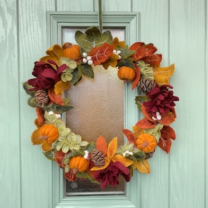 Bespoke Handmade Felt Autumn Wreath