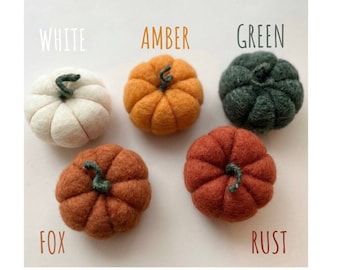 Large needle felt pumpkin thanksgiving Halloween decor
